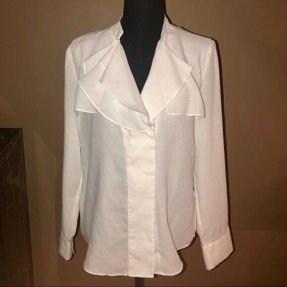 Vince Button down With Ruffle collar NWT - Picture 1 of 5